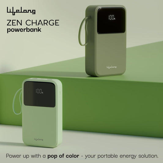 Lifelong ZenCharge 20000mAh Power Bank – 22.5W Fast Charging