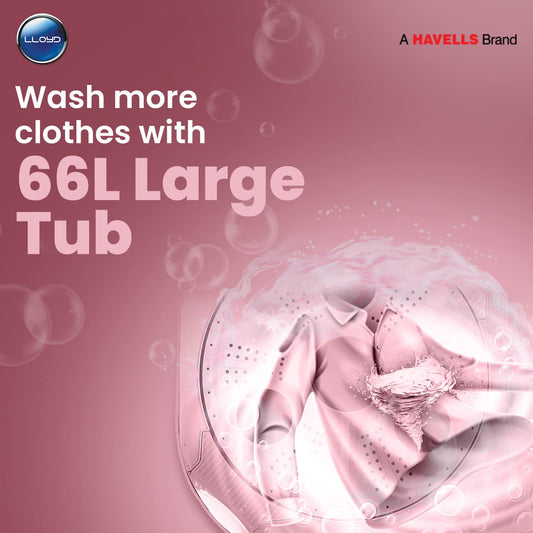 Lloyd Top Load Washing Machine – 8 Kg, Maroon