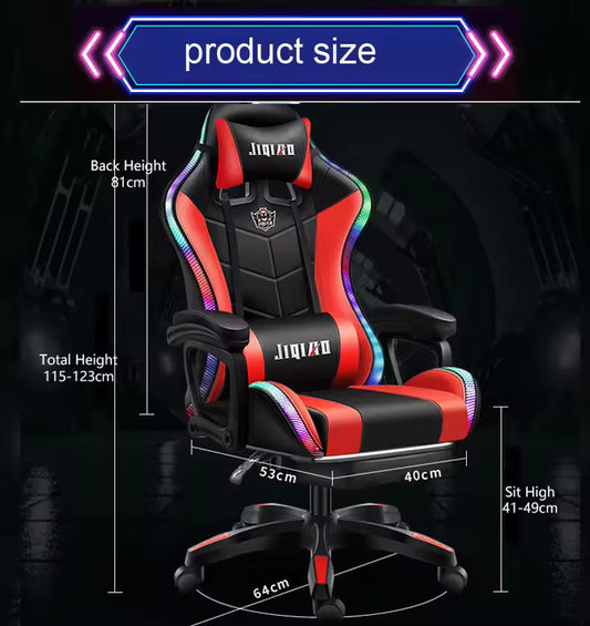 RGB PU Leather Gaming Chair with Speakers